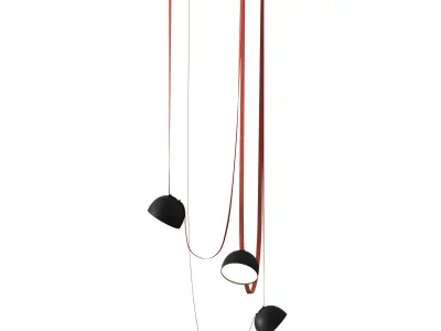 Belts Combination Canvas Pendant Light 3D model
