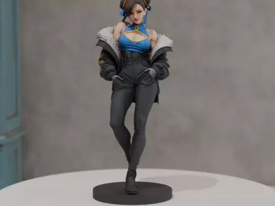 Chun-Li - Street Fighter 3D print model