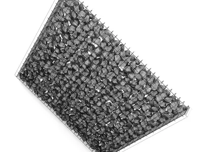 Stone Fence 01 3D model