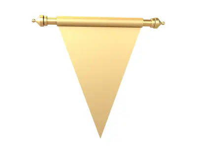 Pennant V2 008 Low-poly 3D model