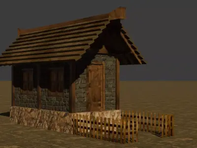 Medieval House 13 Free low-poly 3D model