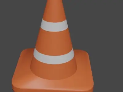 building site sign Low-poly 3D model