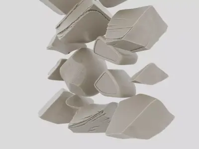 Stone Rubble Pile Terrain for 3D print 3D model