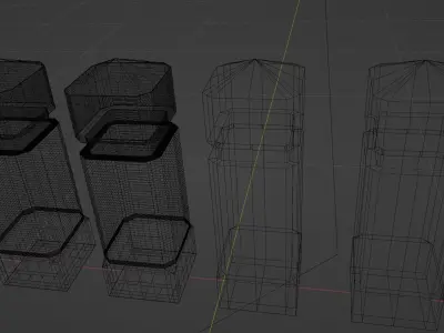 German Old Town Sandstone Bollard Low-poly 3D model