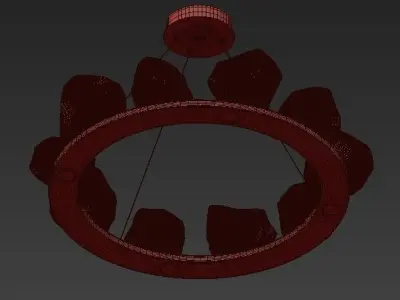 Gem Ring Single Tier Chandelier by Hammerton Studio 3D model