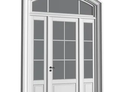 French Arch Interior doors in classic style 3D model