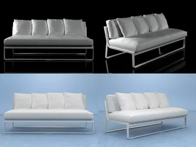 Flat sofa 3D model