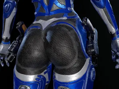 Low-poly model of the character Ghost Fury Low-poly 3D model