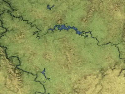 Canberra - Topography Terrain Low-poly 3D model