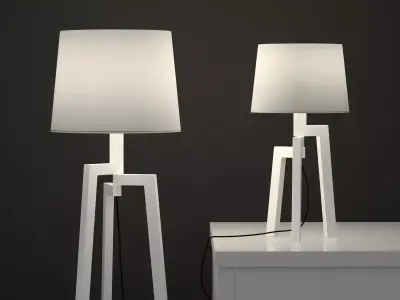 Stilt Floor and Table Lamps 3D model