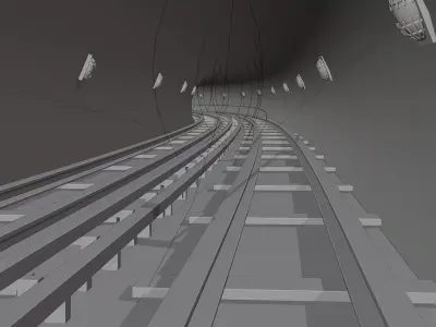 Underground Subway Scene in Blender v1 3D model