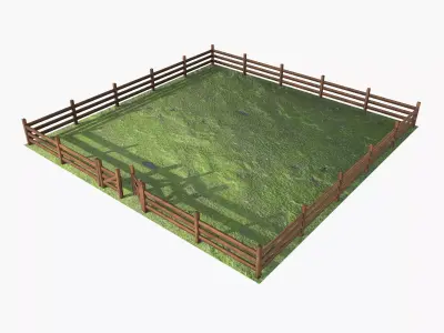  corral for livestock Low-poly 3D model