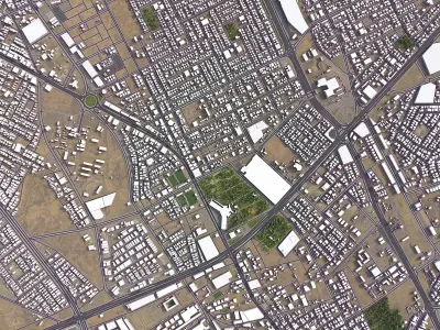 Buraydah - City 3D Model Low-poly 3D model