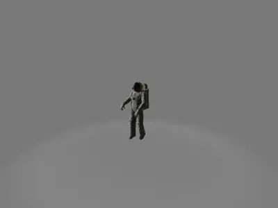 animated astronaut Low-poly 3D model