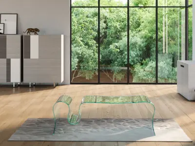 Interior scene for sofa advertising 3D model