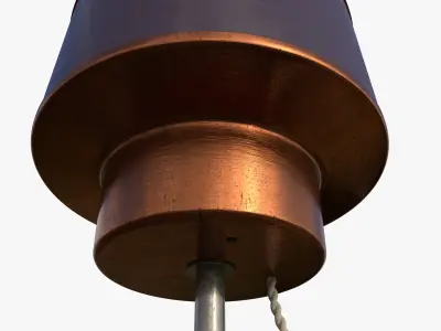 Table Lamp Metal Copper Low-poly 3D model