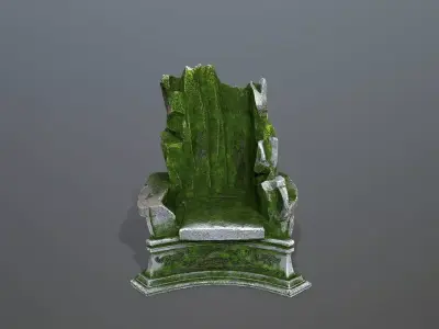 Throne Low-poly 3D model