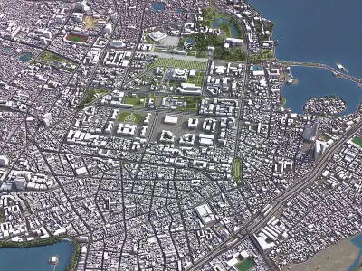 Hanoi - 3D City Model Low-poly 3D model