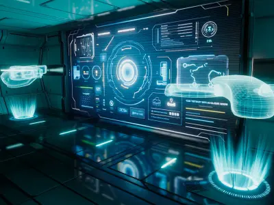 Sci Fi Auditorium Hall Low-poly 3D model