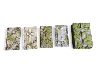 Gravestones 3D print model