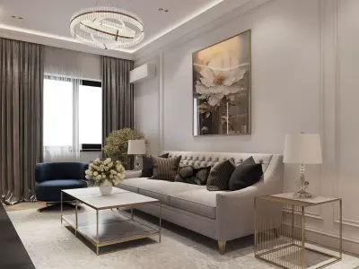 hall interior design 3D model