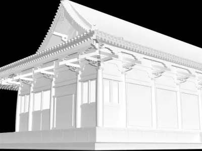 Ancient Japanese building 3D model