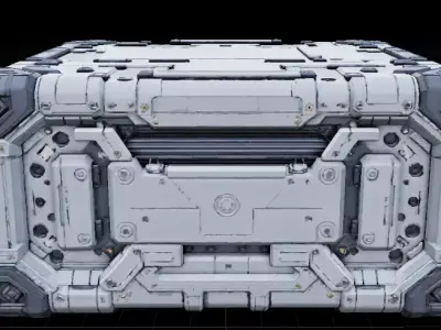  Sci-Fi Storage Crate  Game-Ready Modular 3D Model Low-poly 3D model