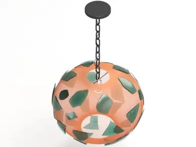 Green Swag Hanging Light 3D model