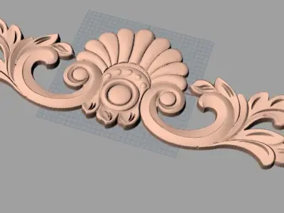European furniture 3D relief models for CNC wood engraving E196 3D model