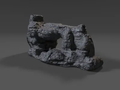 Cliff Rock 009 Low-poly 3D model