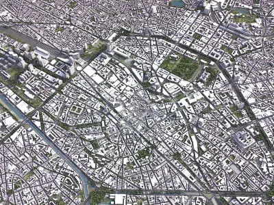 Brussels - City 3D Model Low-poly 3D model
