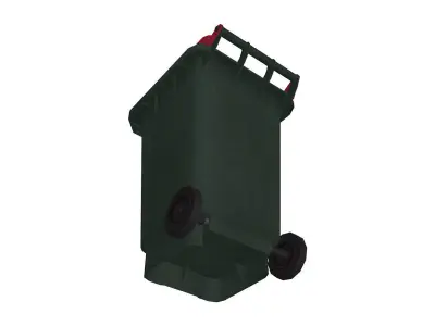 Garbage Bin Low-poly 3D model order