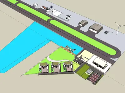 Dream Project  mega retreat resort project 3D model