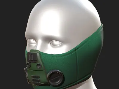 Gas mask scifi military combat 3d  Low-poly 3D model
