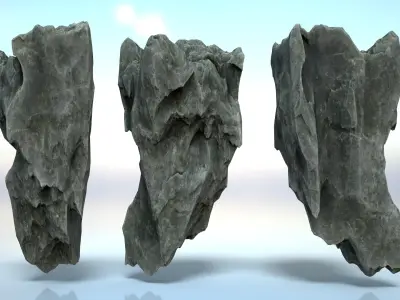 16 Erosion Cave Rocks - 240923 Low-poly 3D model