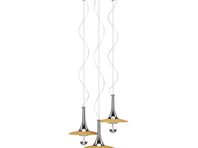 Wicker Ceiling Lamp 3D model