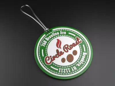 Luggage tag Low-poly 3D model