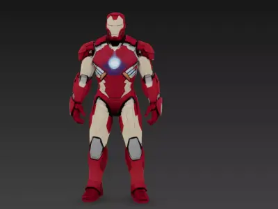 Futuristic Power Armor Suit Advanced Sci-Fi Exoskeleton 3D Model 3D model