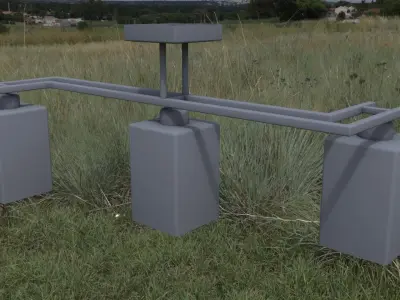 Chandelier three light fixtures in sky Free low-poly 3D model