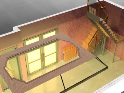 Hall Interior Design without Furnitures 3D model