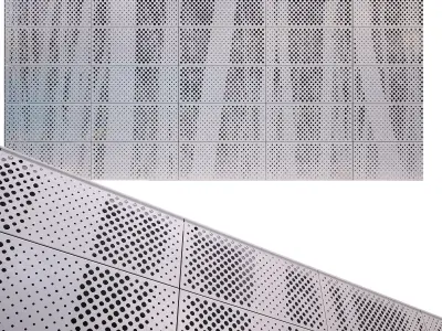 perforated metal panel N19 3D model