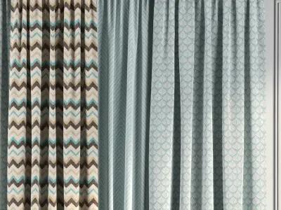 Curtain Set 74 3D model