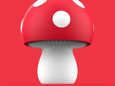 Mushroom Lamp C 3D print model