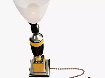 Art Deco Nickeled table lamp 3D model