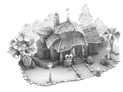 main city - Minnie Cabin 03 3D model