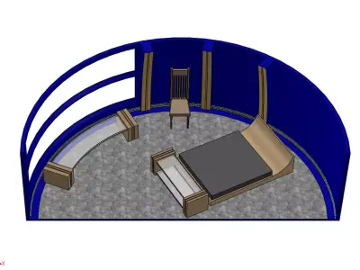 Padme Amidala Room in Coruscant Diorama 3D print model