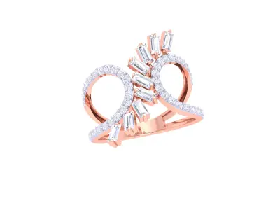 Women Ring  Render 3dm STL OBJ FBX Details 3D print model 158
