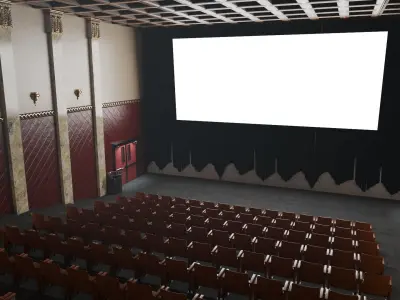Movie Theater Classic Interior 3D model