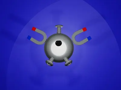 Magnemite linea evolutiva 3D model