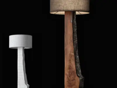 Hudson Black Forest floor lamp Low-poly 3D model
